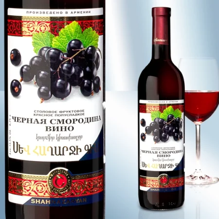Κρασί μαύρο φραγκοστάφυλλο "Shahnazaryan", ημίγλυκο 12,5% (0,75L)