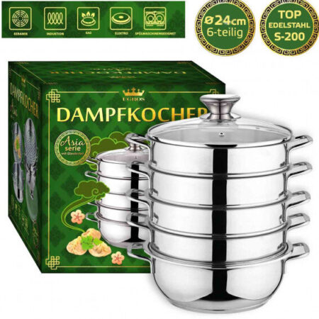 Пароварка "Asia" со стеклянной крышкой, Ø 28 см