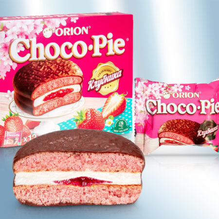 Бисквит "Choco Pie" с клубникой (360гр)