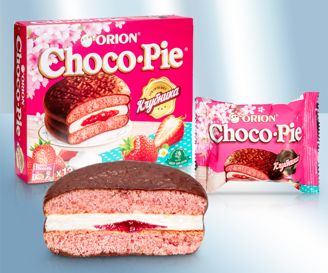 Бисквит "Choco Pie" с клубникой (360гр)