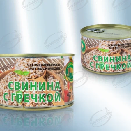 Χυλός φαγόπυρου με χοιρινό, μεγάλα κομμάτια (χειροποίητο) (400gr)