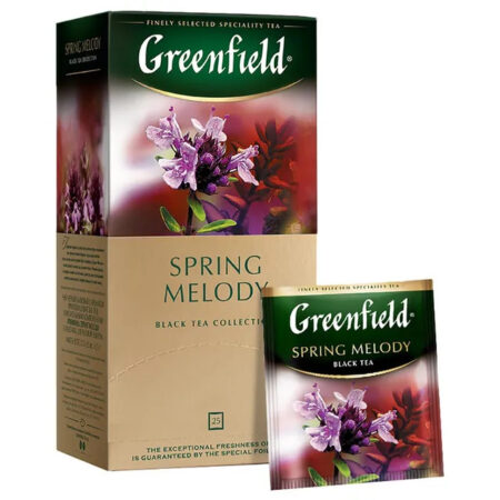 Μαύρο τσάι Spring Melody με θυμάρι σε φακελάκια "Greenfield " (50gr)