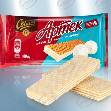 Вафли "Артек", с начинкой со вкусом мороженого(188gr)
